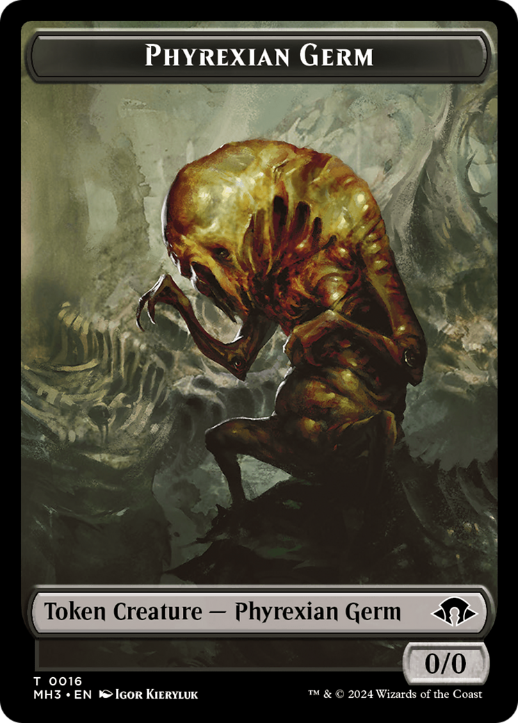 Phyrexian Germ // Moonfolk Double-Sided Token [Modern Horizons 3 Tokens] | Game Master's Emporium (The New GME)