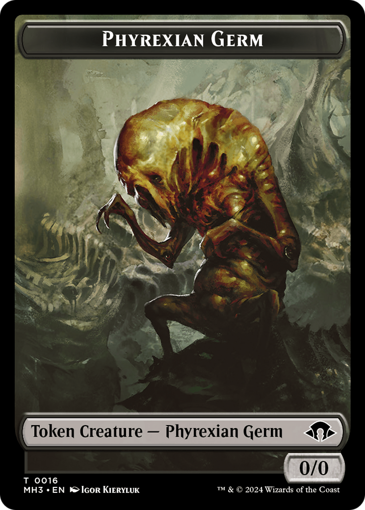 Phyrexian Germ // Emblem - Tamiyo, Seasoned Scholar Double-Sided Token [Modern Horizons 3 Tokens] | Game Master's Emporium (The New GME)