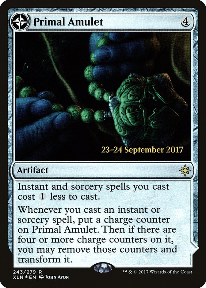 Primal Amulet // Primal Wellspring [Ixalan Prerelease Promos] | Game Master's Emporium (The New GME)