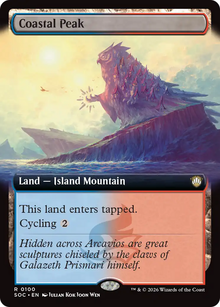 Coastal Peak (Extended Art) [Secrets of Strixhaven Commander] | Game Master's Emporium (The New GME)