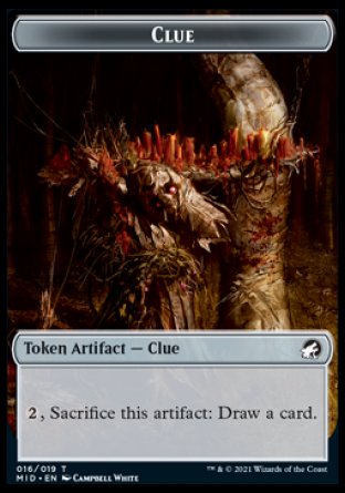 Clue // Vampire Double-Sided Token [Innistrad: Midnight Hunt Tokens] | Game Master's Emporium (The New GME)