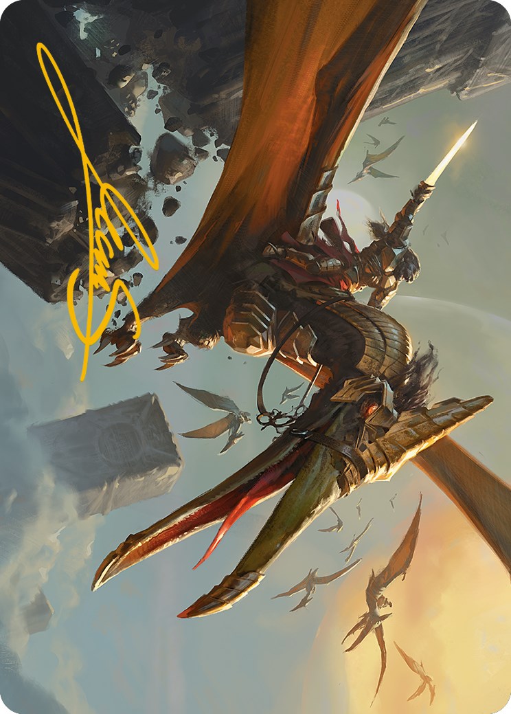 Skyhunter Strike Force Art Card (Gold-Stamped Signature) [Phyrexia: All Will Be One Art Series] | Game Master's Emporium (The New GME)