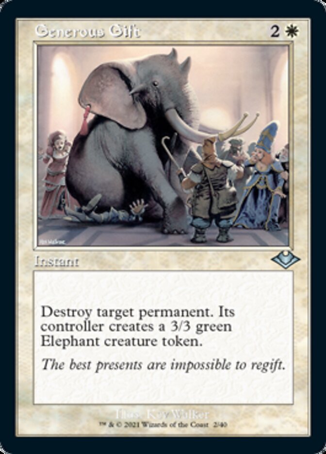 Generous Gift (Retro Foil Etched) [Modern Horizons] | Game Master's Emporium (The New GME)