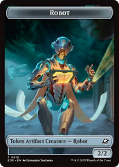Robot // Emblem - Tezzeret, Cruel Captain Double-Sided Token [Edge of Eternities Tokens] | Game Master's Emporium (The New GME)