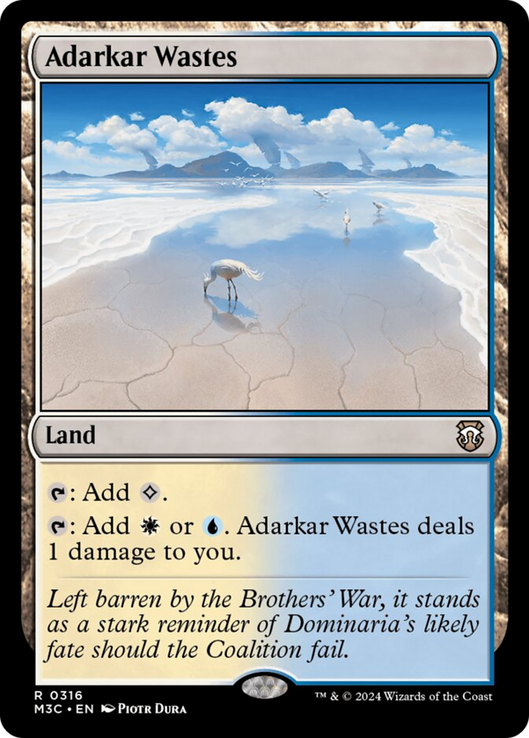 Adarkar Wastes (Ripple Foil) [Modern Horizons 3 Commander] | Game Master's Emporium (The New GME)