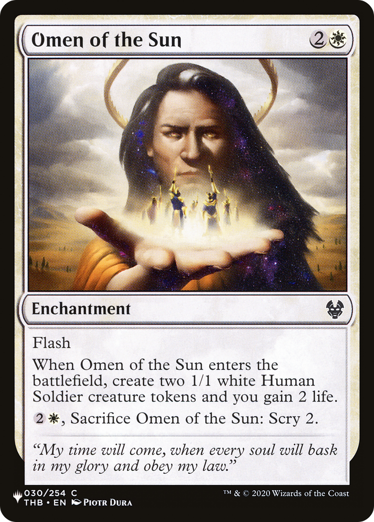 Omen of the Sun [The List] | Game Master's Emporium (The New GME)