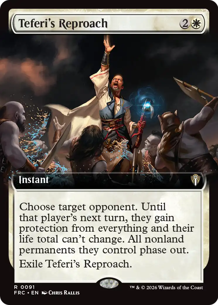 Teferi's Reproach (Extended Art) [Reality Fracture Commander] | Game Master's Emporium (The New GME)