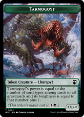 Tarmogoyf (Ripple Foil) // Saproling Double-Sided Token [Modern Horizons 3 Commander Tokens] | Game Master's Emporium (The New GME)