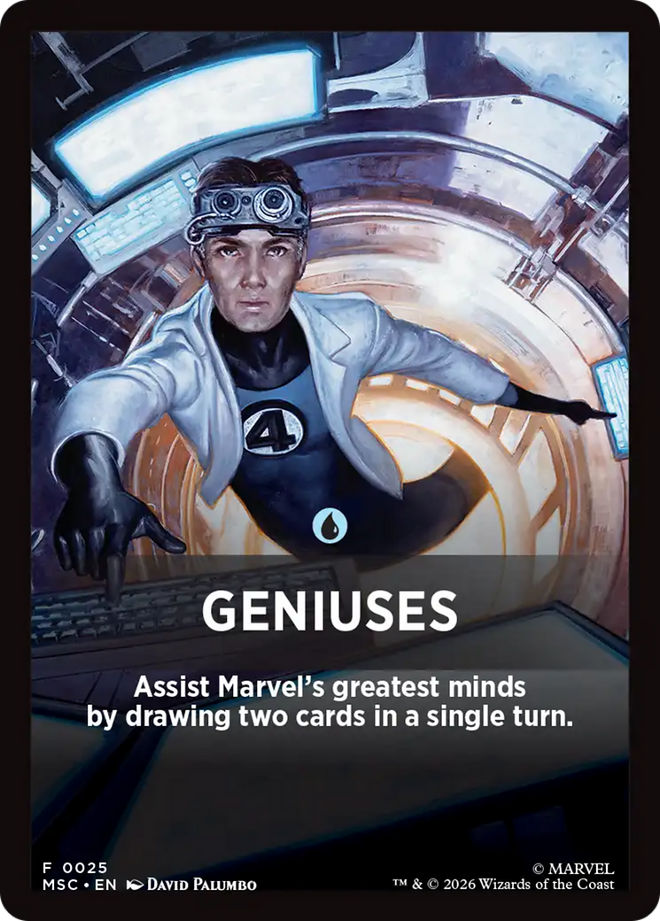 Geniuses Theme Card [Marvel Super Heroes Commander] | Game Master's Emporium (The New GME)