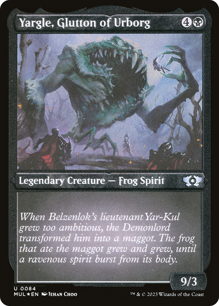 Yargle, Glutton of Urborg (Foil Etched) [Multiverse Legends] | Game Master's Emporium (The New GME)