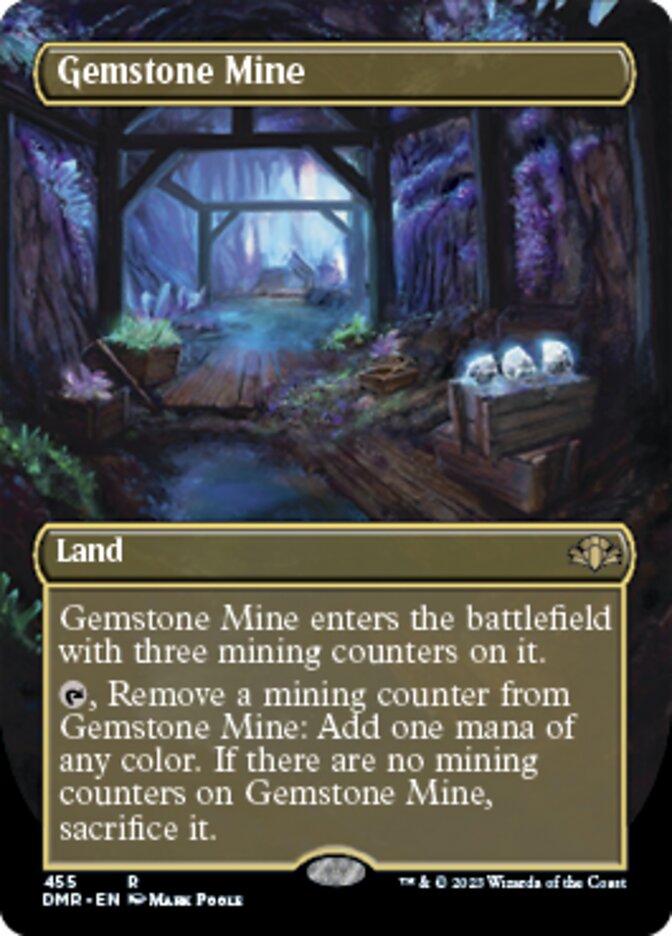Gemstone Mine (Borderless Alternate Art) [Dominaria Remastered] | Game Master's Emporium (The New GME)