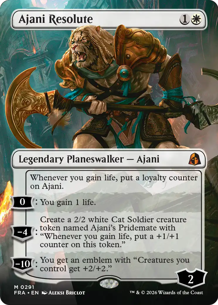 Ajani Resolute (Borderless) [Reality Fracture] | Game Master's Emporium (The New GME)