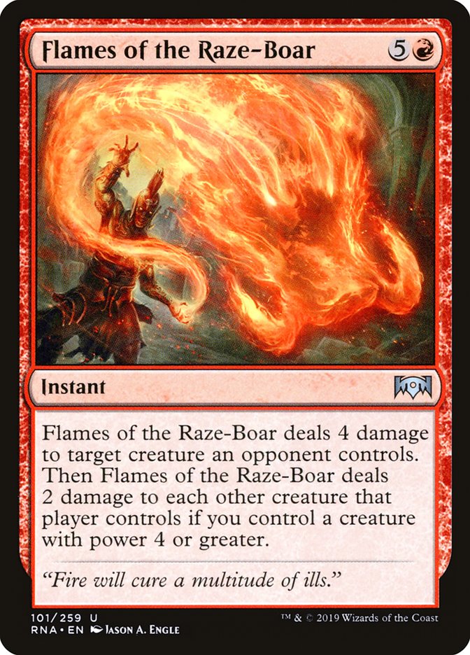 Flames of the Raze-Boar [Ravnica Allegiance] | Game Master's Emporium (The New GME)