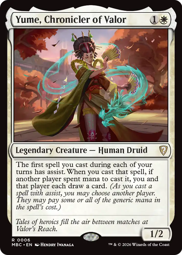 Yume, Chronicler of Valor [Mystery Booster: Commander Edition] | Game Master's Emporium (The New GME)