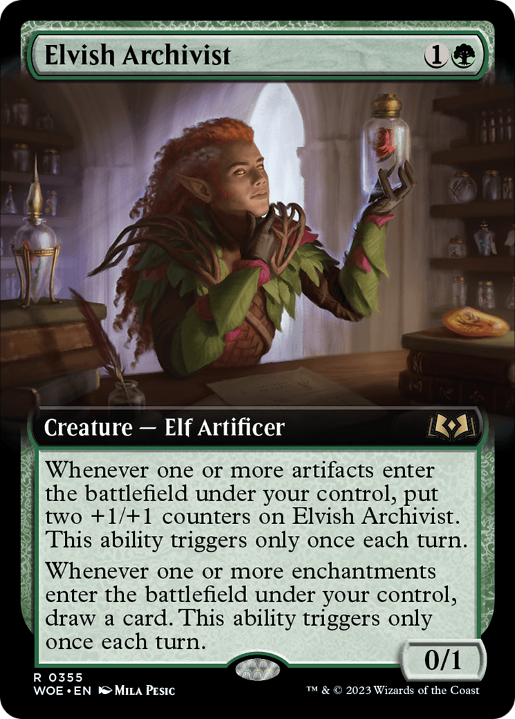 Elvish Archivist (Extended Art) [Wilds of Eldraine] | Game Master's Emporium (The New GME)