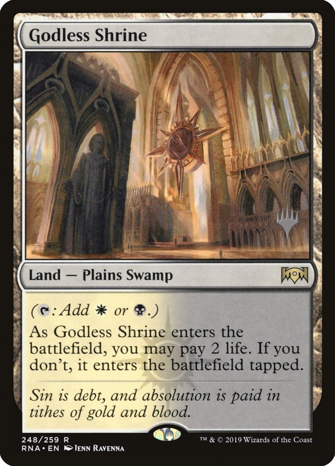 Godless Shrine (Promo Pack) [Ravnica Allegiance Promos] | Game Master's Emporium (The New GME)