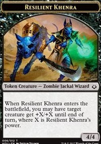Resilient Khenra // Zombie Double-Sided Token [Hour of Devastation Tokens] | Game Master's Emporium (The New GME)