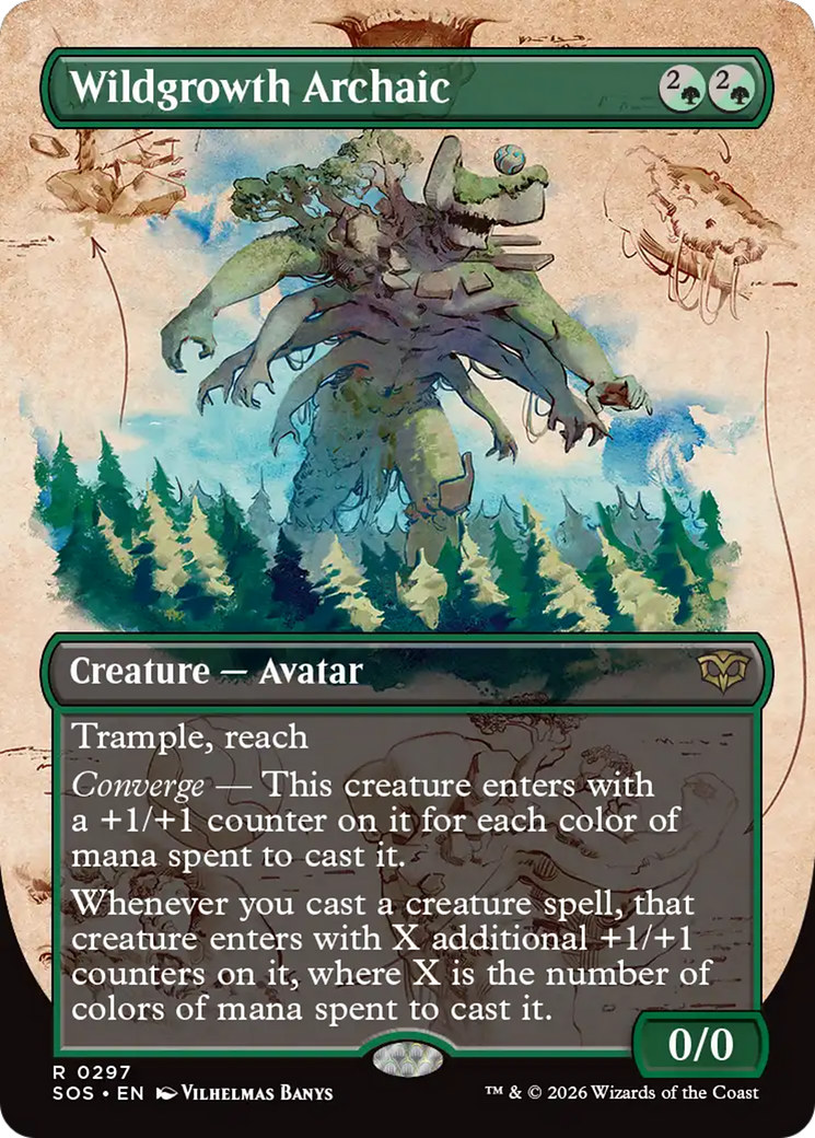 Wildgrowth Archaic (Borderless) [Secrets of Strixhaven] | Game Master's Emporium (The New GME)
