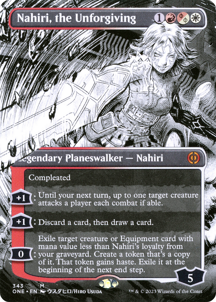 Nahiri, the Unforgiving (Borderless Manga) [Phyrexia: All Will Be One] | Game Master's Emporium (The New GME)
