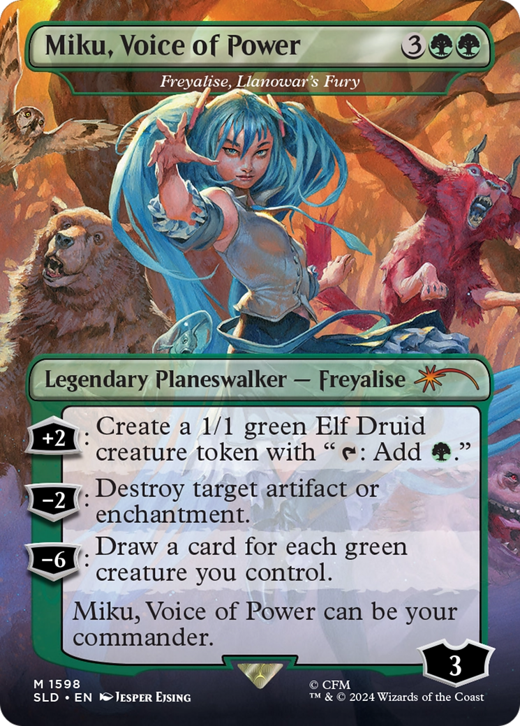 Miku, Voice of Power - Freyalise, Llanowar's Fury [Secret Lair Drop Series] | Game Master's Emporium (The New GME)