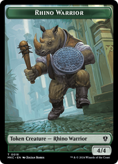 Thopter // Rhino Warrior Double-Sided Token [Murders at Karlov Manor Commander Tokens] | Game Master's Emporium (The New GME)