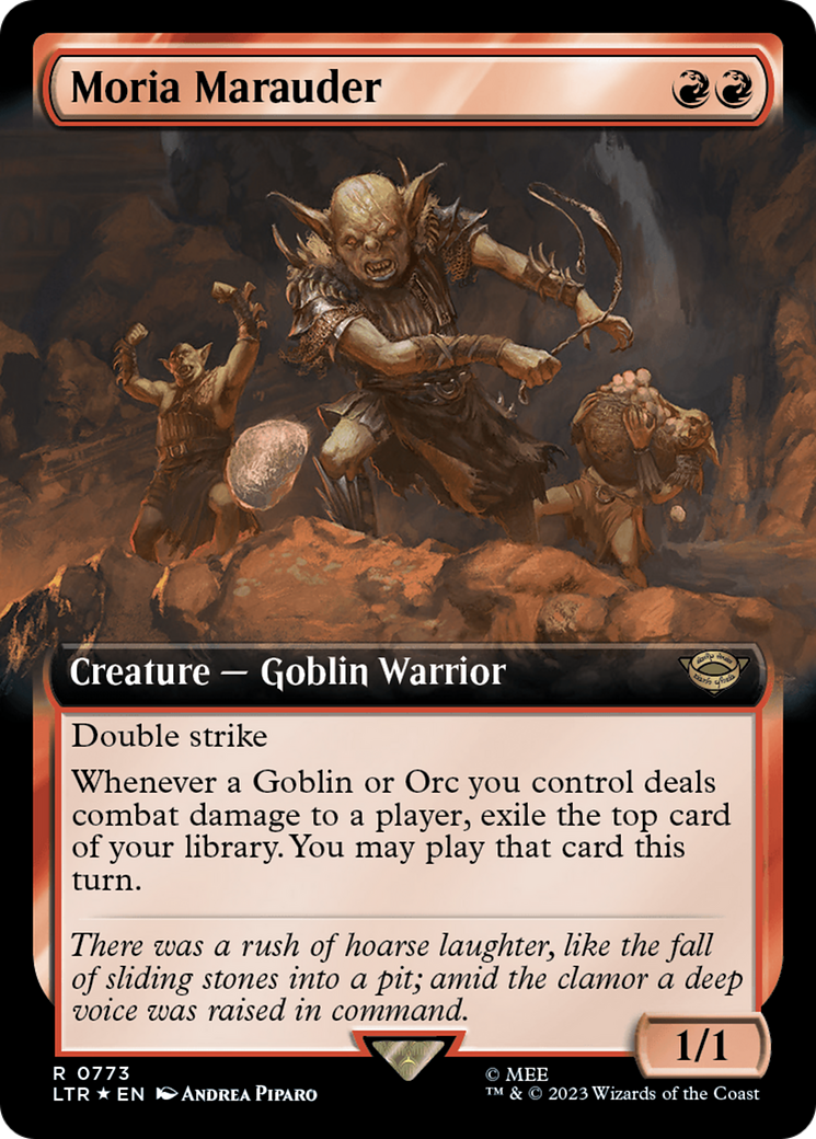 Moria Marauder (Extended Art) (Surge Foil) [The Lord of the Rings: Tales of Middle-Earth] | Game Master's Emporium (The New GME)