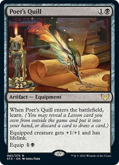 Poet's Quill [Strixhaven: School of Mages Prerelease Promos] | Game Master's Emporium (The New GME)