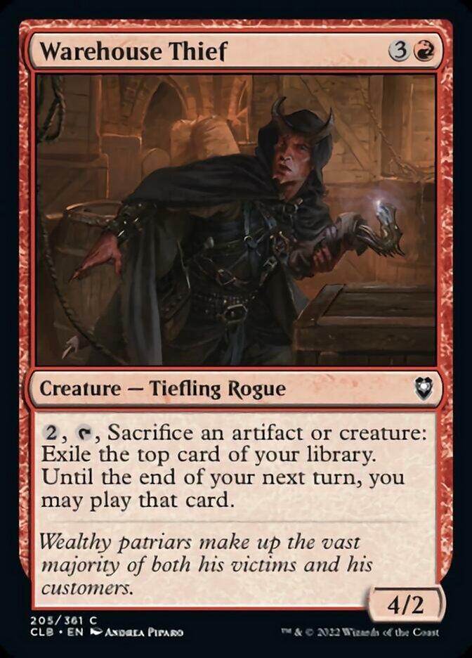 Warehouse Thief [Commander Legends: Battle for Baldur's Gate] | Game Master's Emporium (The New GME)