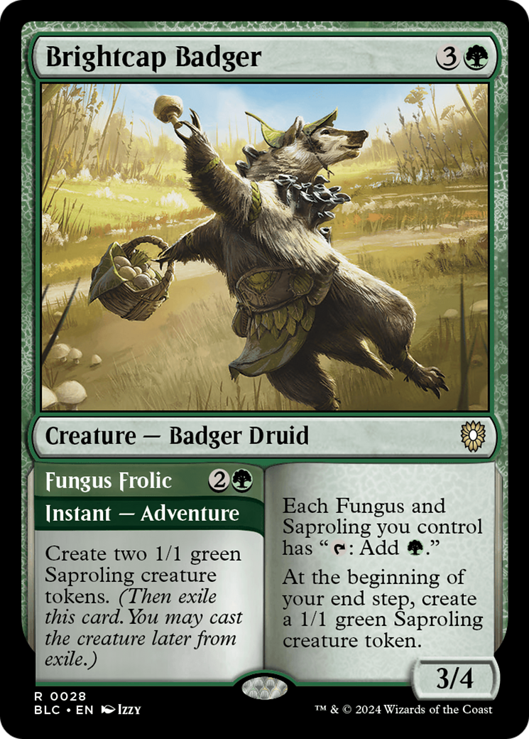 Brightcap Badger // Fungus Frolic [Bloomburrow Commander] | Game Master's Emporium (The New GME)