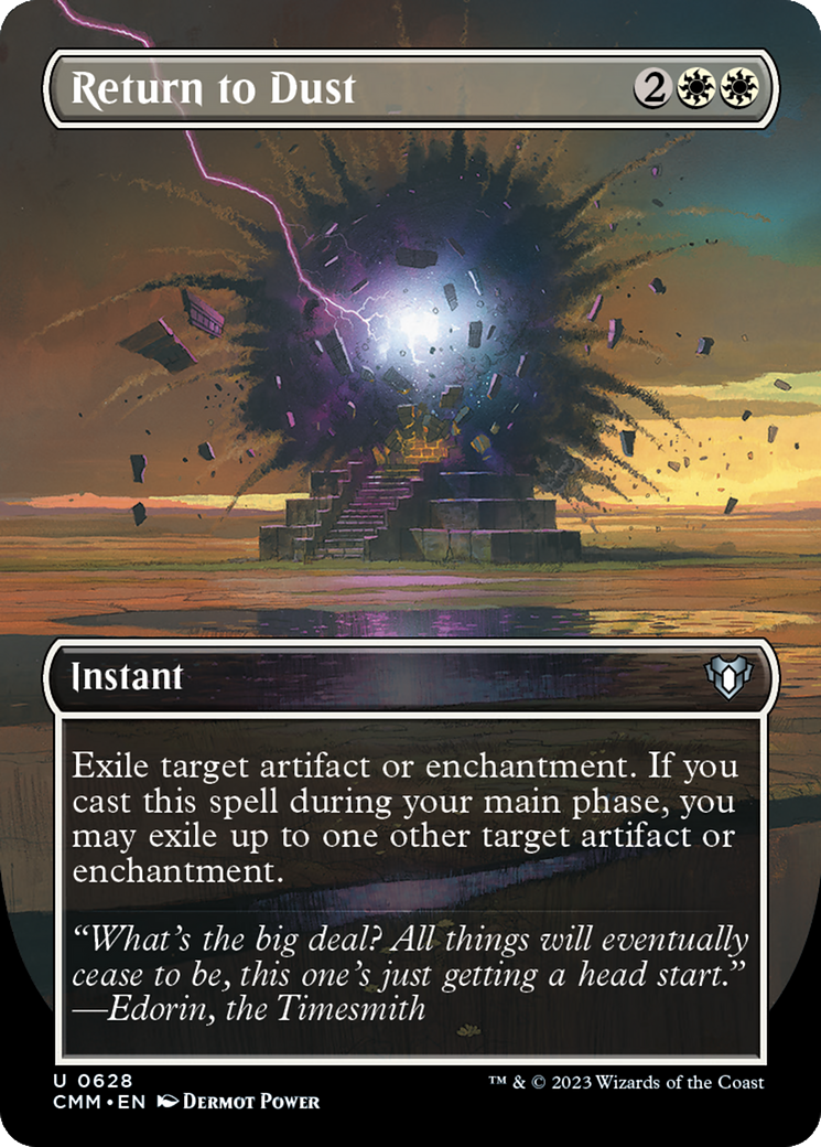 Return to Dust (Borderless Alternate Art) [Commander Masters] | Game Master's Emporium (The New GME)