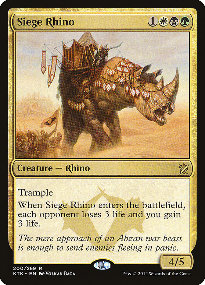 Siege Rhino [Khans of Tarkir] | Game Master's Emporium (The New GME)