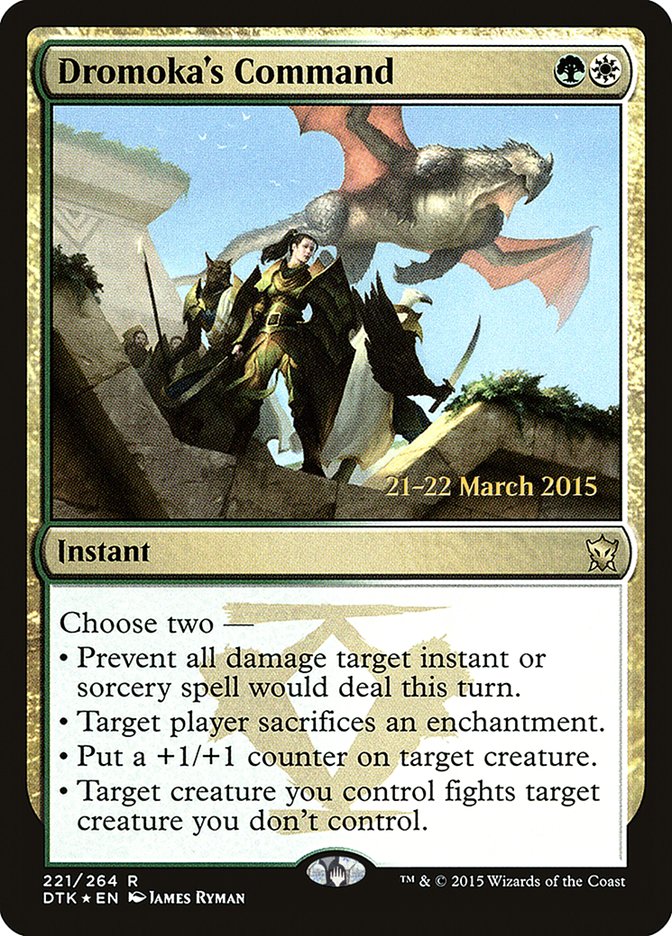 Dromoka's Command [Dragons of Tarkir Prerelease Promos] | Game Master's Emporium (The New GME)