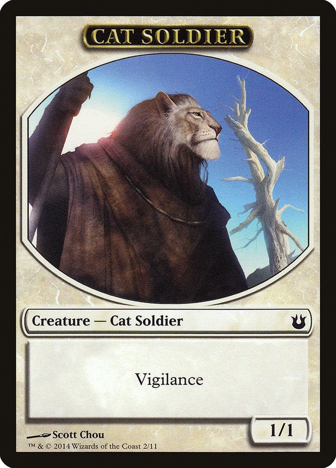 Cat Soldier Token [Born of the Gods Tokens] | Game Master's Emporium (The New GME)