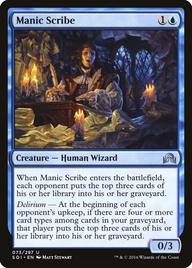 Manic Scribe [Shadows over Innistrad] | Game Master's Emporium (The New GME)