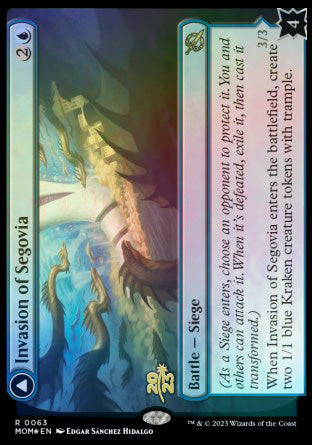 Invasion of Segovia // Caetus, Sea Tyrant of Segovia [March of the Machine Prerelease Promos] | Game Master's Emporium (The New GME)