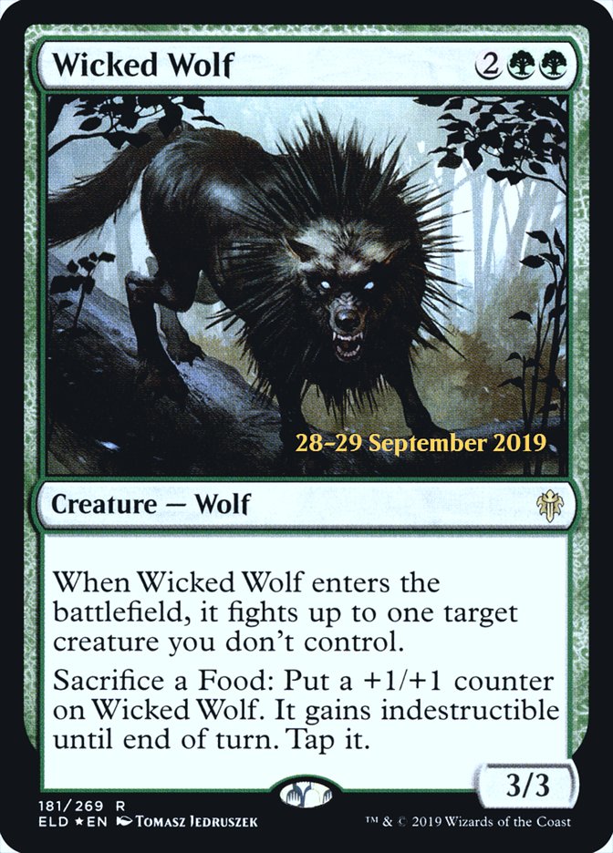 Wicked Wolf [Throne of Eldraine Prerelease Promos] | Game Master's Emporium (The New GME)