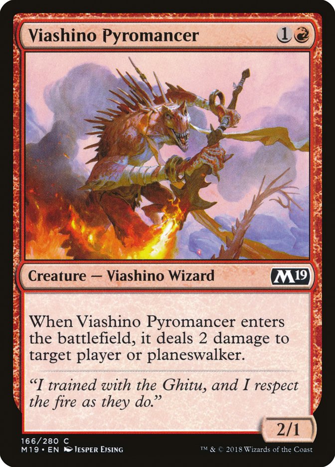 Viashino Pyromancer [Core Set 2019] | Game Master's Emporium (The New GME)