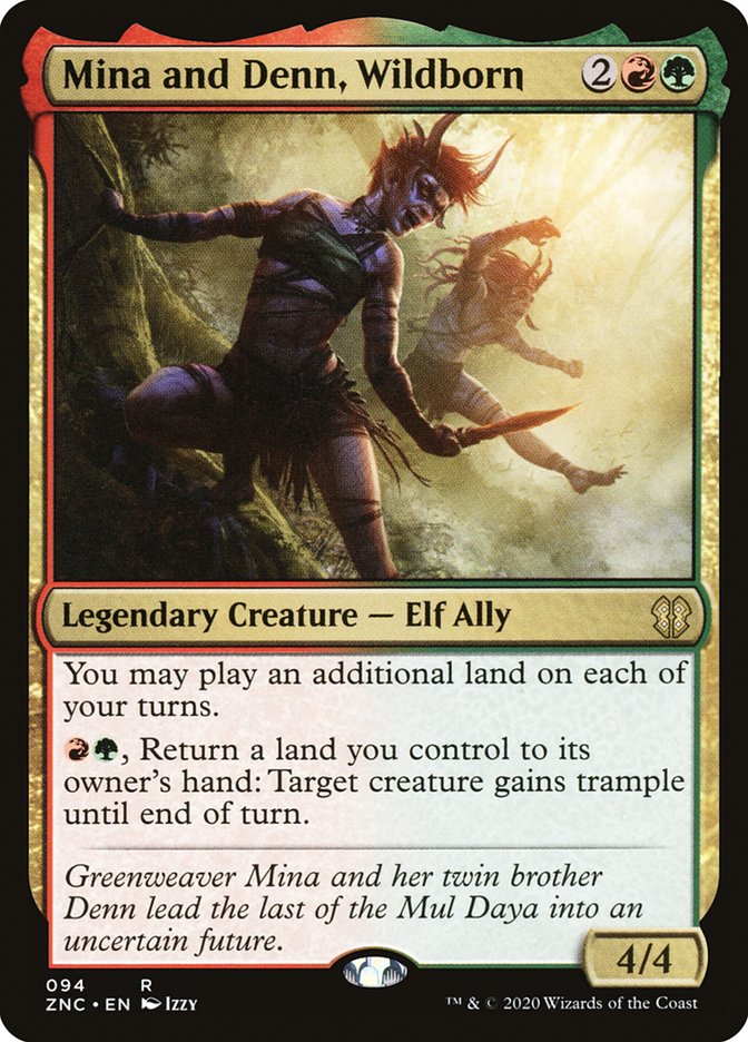 Mina and Denn, Wildborn [Zendikar Rising Commander] | Game Master's Emporium (The New GME)