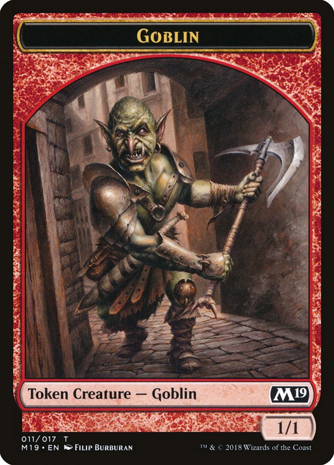 Zombie // Goblin Double-Sided Token (Game Night) [Core Set 2019 Tokens] | Game Master's Emporium (The New GME)