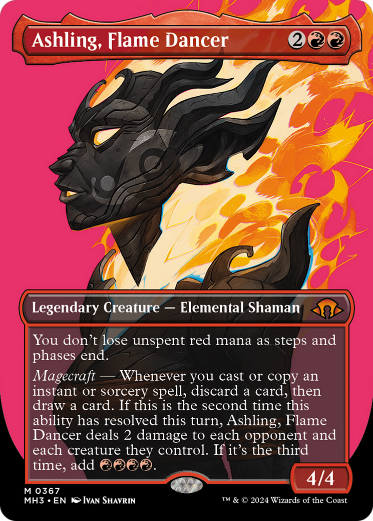 Ashling, Flame Dancer (Borderless) [Modern Horizons 3] | Game Master's Emporium (The New GME)