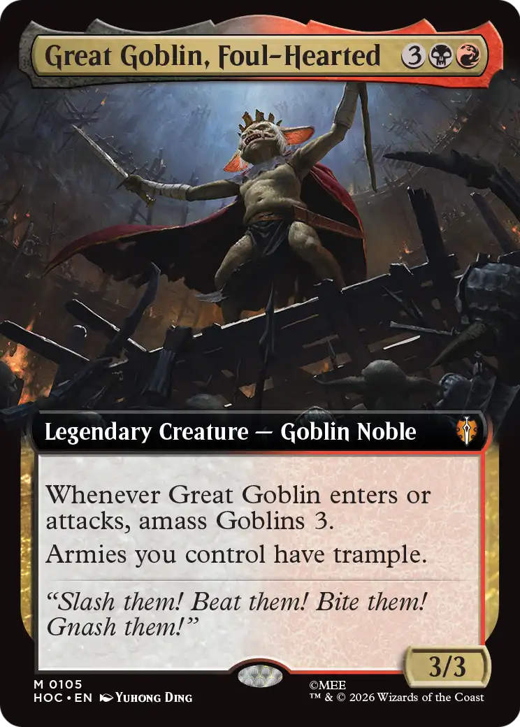 Great Goblin, Foul-Hearted (Extended Art) [The Hobbit: Eternal-Legal] | Game Master's Emporium (The New GME)