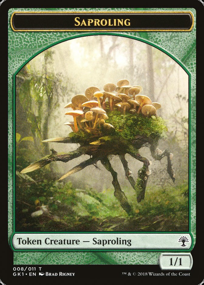 Wurm // Saproling Double-Sided Token [Guilds of Ravnica Guild Kit Tokens] | Game Master's Emporium (The New GME)
