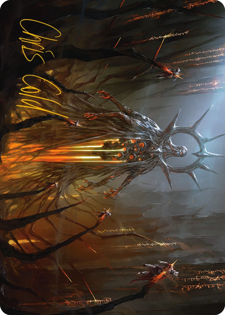 Solphim, Mayhem Dominus Art Card (Gold-Stamped Signature) [Phyrexia: All Will Be One Art Series] | Game Master's Emporium (The New GME)
