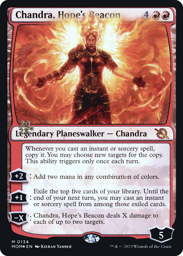 Chandra, Hope's Beacon [March of the Machine Prerelease Promos] | Game Master's Emporium (The New GME)