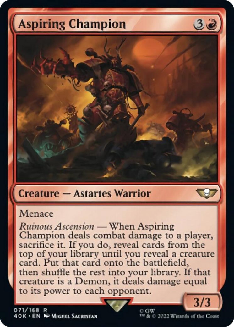 Aspiring Champion (Surge Foil) [Warhammer 40,000] | Game Master's Emporium (The New GME)