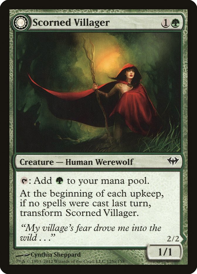 Scorned Villager // Moonscarred Werewolf [Dark Ascension] | Game Master's Emporium (The New GME)