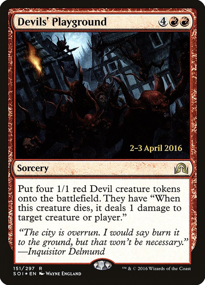 Devils' Playground [Shadows over Innistrad Prerelease Promos] | Game Master's Emporium (The New GME)