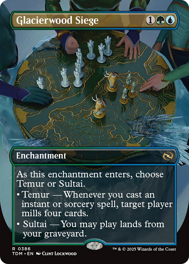Glacierwood Siege (Borderless) [Tarkir: Dragonstorm] | Game Master's Emporium (The New GME)