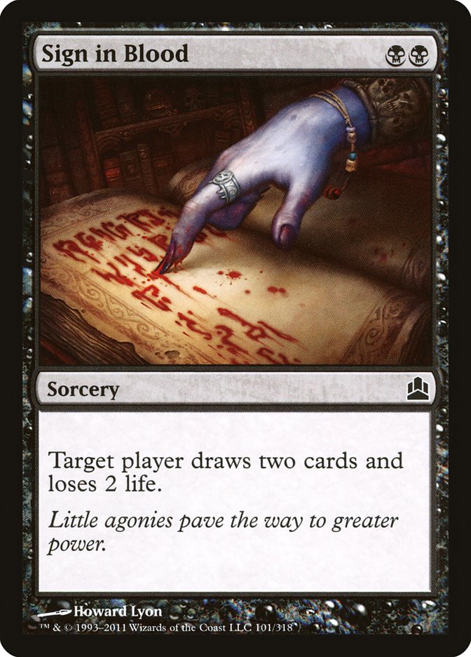 Sign in Blood [Commander 2011] | Game Master's Emporium (The New GME)