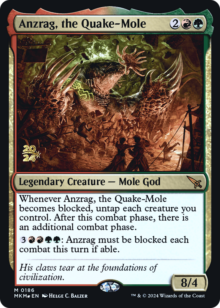 Anzrag, the Quake-Mole [Murders at Karlov Manor Prerelease Promos] | Game Master's Emporium (The New GME)